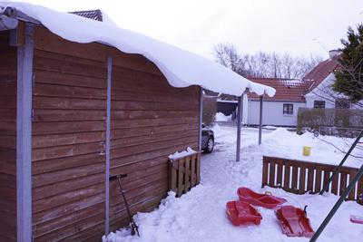 Carporten med snetag - den moderne udgave af tangtag d. 25.1.2014